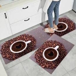 New arrival!! strong grip Rubber underside floor 3D 2in1 kitchen mat.