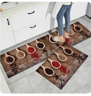 New arrival!! strong grip Rubber underside floor 3D 2in1 kitchen mat.