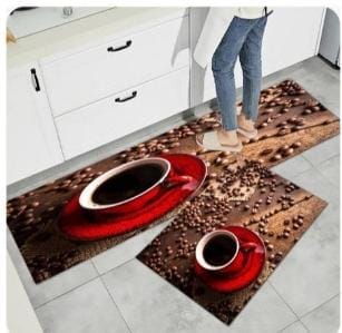 New arrival!! strong grip Rubber underside floor 3D 2in1 kitchen mat.