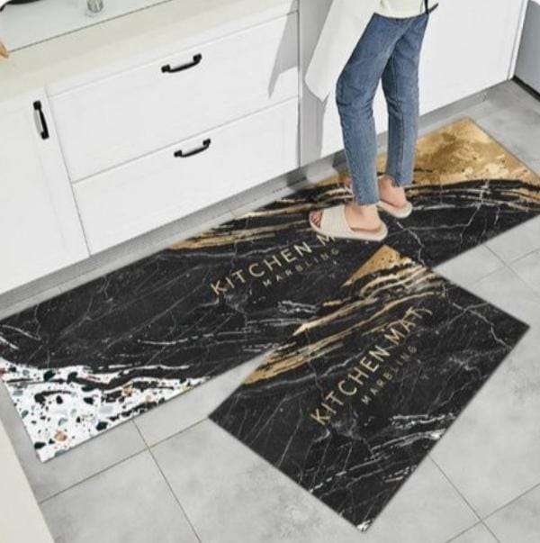 New arrival!! strong grip Rubber underside floor 3D 2in1 kitchen mat.