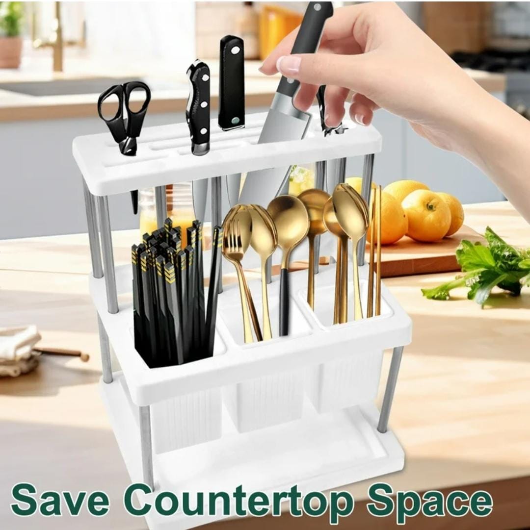 New arrival!! knives & Chopstick cage with 3 spoon slots Holder.
