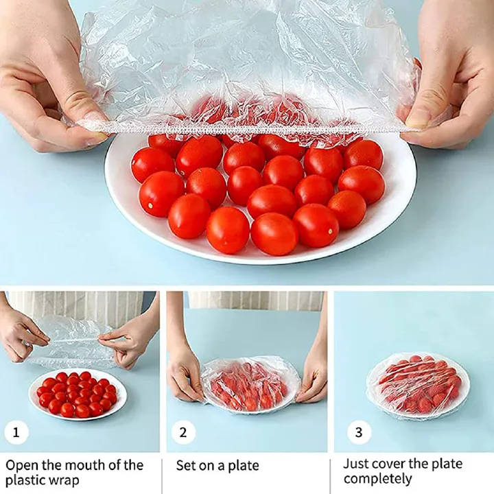 1 pack available in 100Pcs stretching Fresh keeping covers.