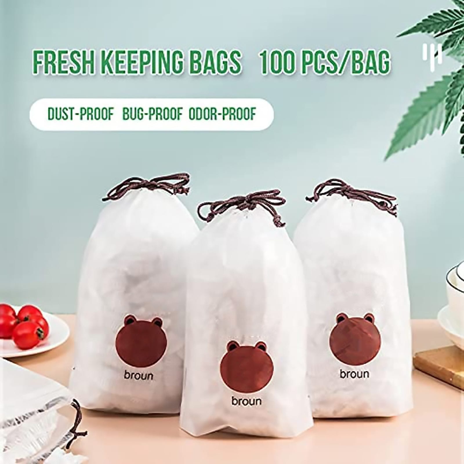 1 pack available in 100Pcs stretching Fresh keeping covers.