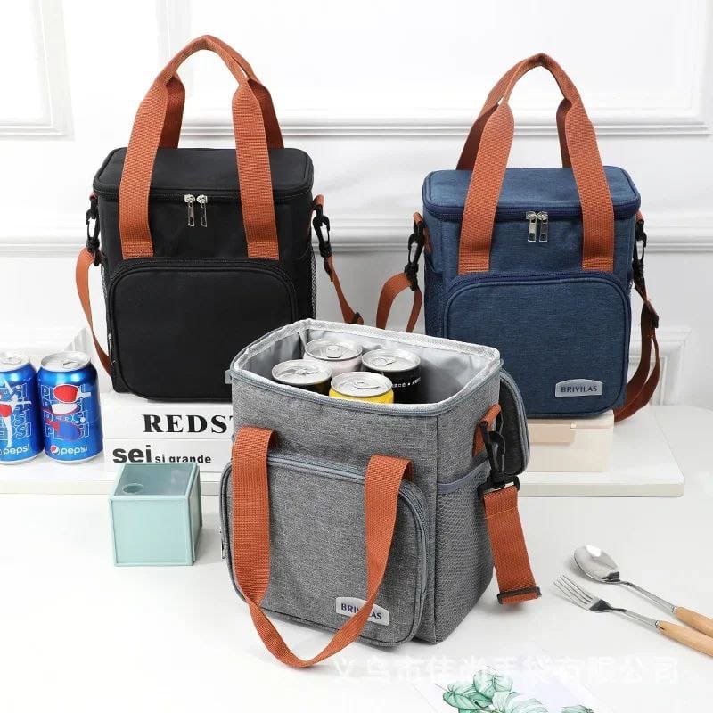 2 in 1 Insulated lunch bag easy to clean cloth is strong and durable, the lunch bag is dustproof, waterproof, durable and keeps food clean