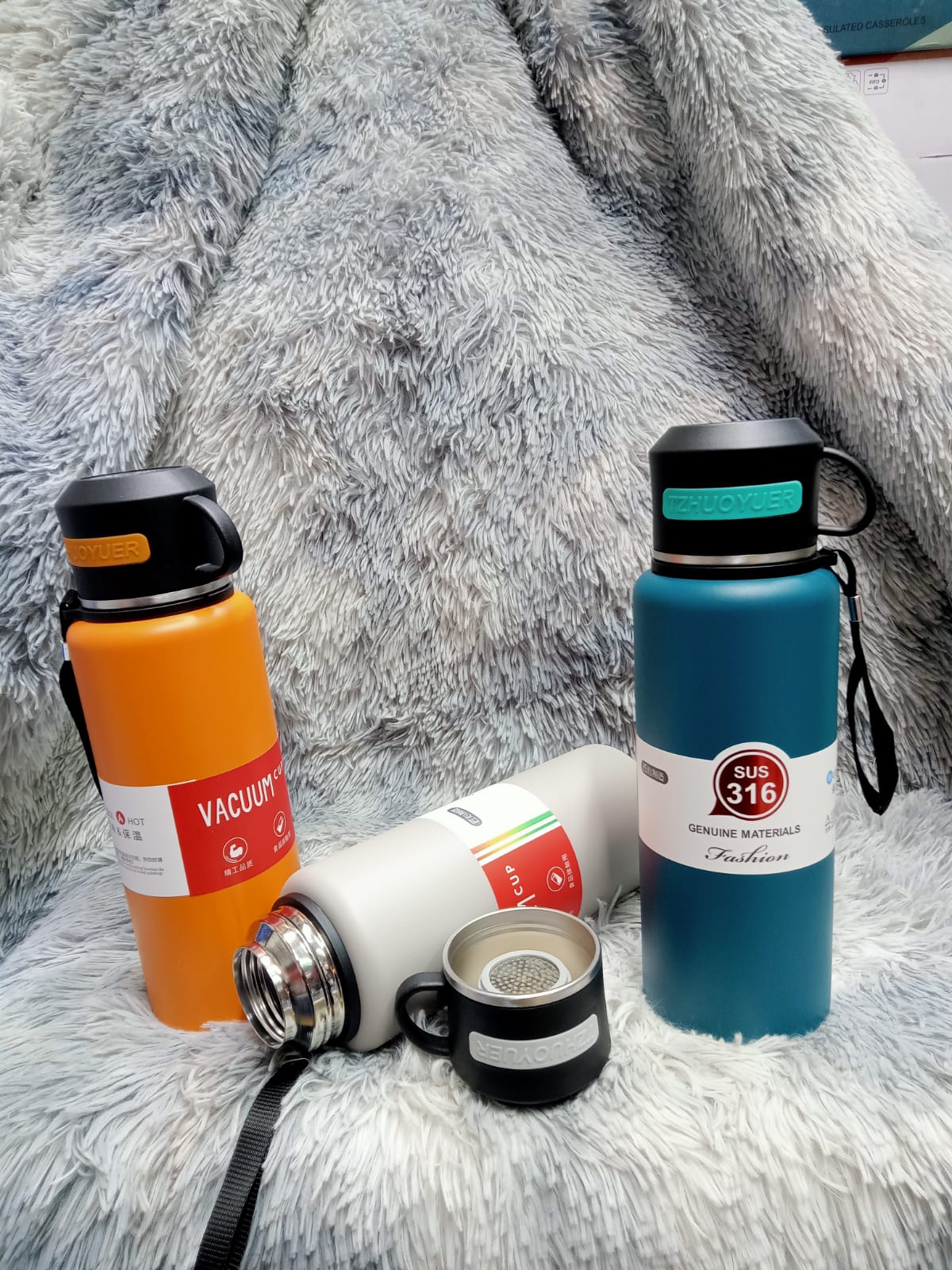 Stainless Steel Coffee Cup 1LThermos Mug Leak-Proof Thermos Travel Thermal Vacuum Flask Insulated Cup Water Bottle