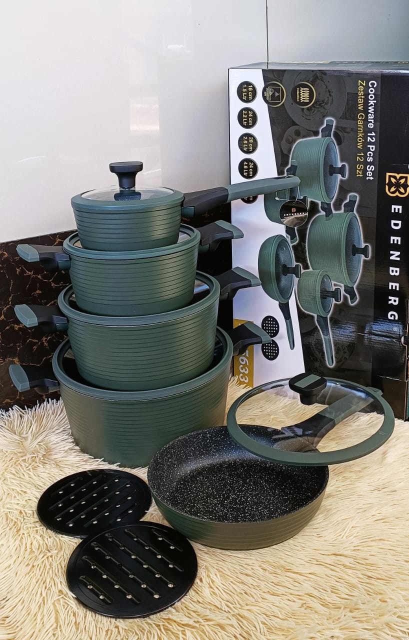 💎 LIMITED STOCK OFFER 💎- NEW ARRIVAL 12Pcs  Eden Burg Cook ware Set Original Bests Quality Guarantee At Affordable price
