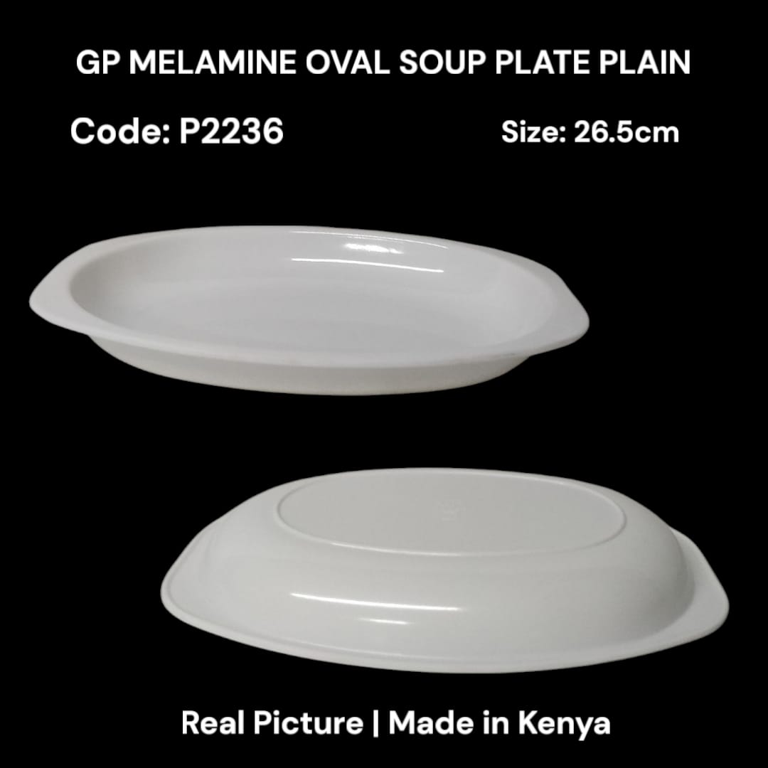 🔴🎯 BEST VALUE OFFER 🎯 🔴 - ! 6Pcs Very Classy Brand New GP Melamine Oval Soup Plate Plain 26.5cm At Affordable price and of very high quality