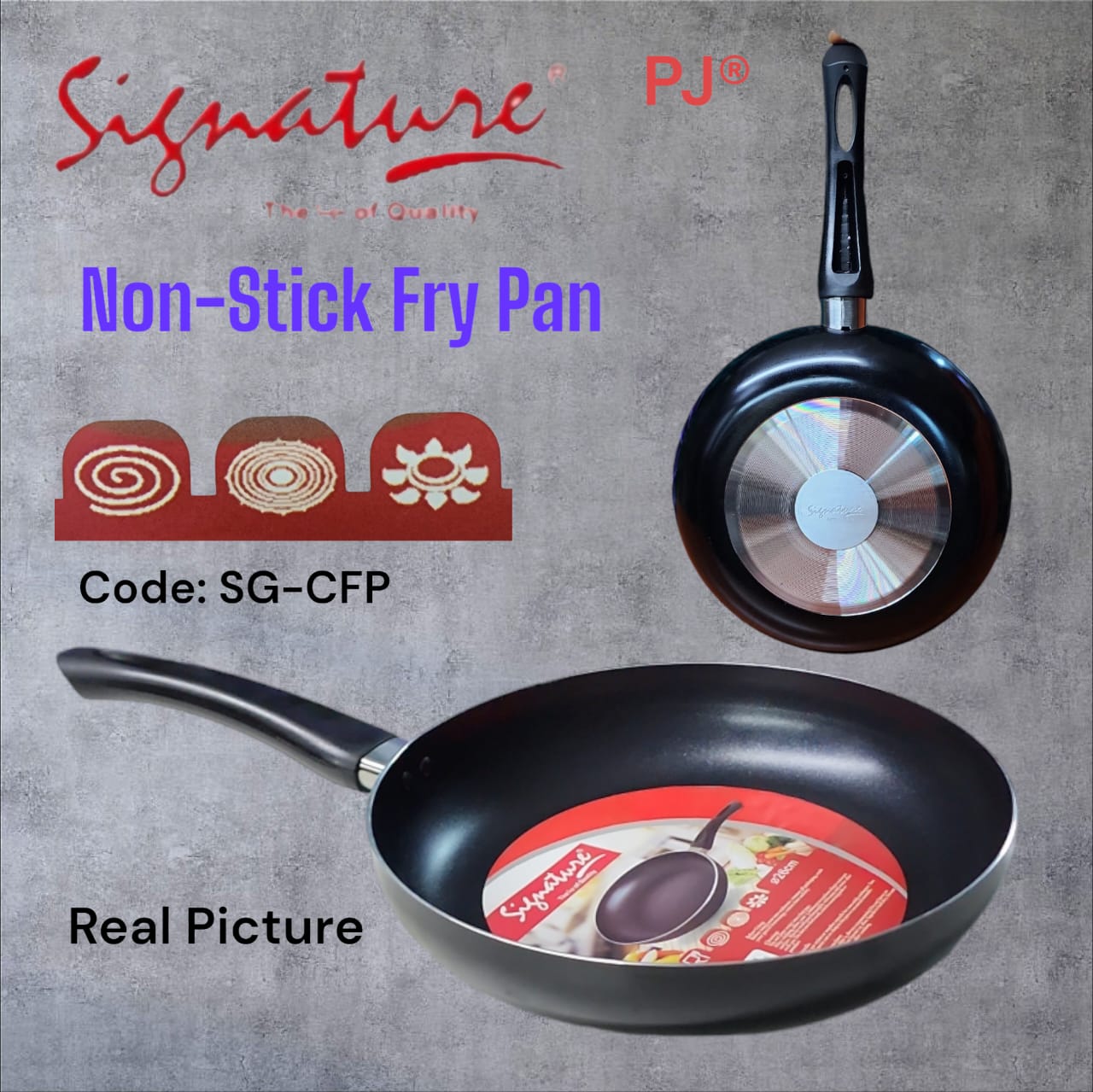 [ GRAB IT AT LOW PRICE+ ADDED OFFERS 🤩🤩✨ !!! ]  1Pc Classy Very Quality Durable & Stylish Signature Nonstick Fry Pan SGFP0022 Size 22cm ..Designed With Durability  ✔👌