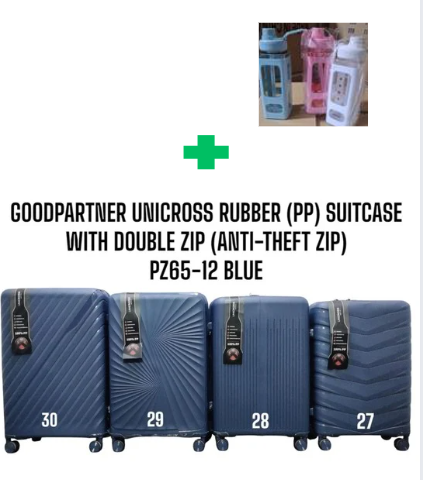 [🤑🥑** TRAVEL IN STYLE 🤩🤩✨ !!! ]  ✅️ 3 IN 1 SIZE 29 BRAND NEW STYLISH GOOD PARTNER PP(RUBBER) SUITCASE WITH DOUBLE ZIP .THAT COMES WITH A FREE 1PC  WATER BOTTLE ( RANDOM COLOR) AT AFFORDABLE PRICE