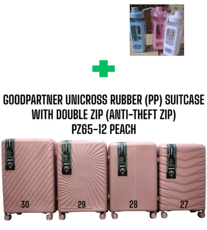 [🤑🥑** TRAVEL IN STYLE 🤩🤩✨ !!! ]  ✅️ 3 IN 1 SIZE 29 BRAND NEW STYLISH GOOD PARTNER PP(RUBBER) SUITCASE WITH DOUBLE ZIP .THAT COMES WITH A FREE 1PC  WATER BOTTLE ( RANDOM COLOR) AT AFFORDABLE PRICE