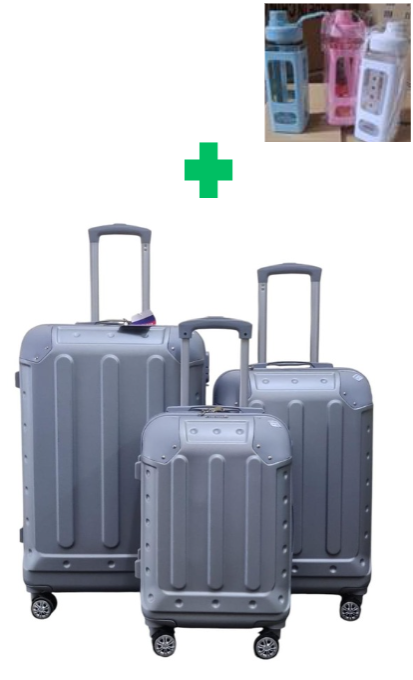 [🤑🥑** TRAVEL IN STYLE 🤩🤩✨ !!! ]  ✅️ 3 IN 1 SIZE 29 BRAND NEW STYLISH  JAZZ POWER ABS 005 DESIGN SUITCASE  .THAT COMES WITH A FREE 1PC  WATER BOTTLE ( RANDOM COLOR) AT AFFORDABLE PRICE