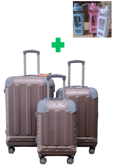[🤑🥑** TRAVEL IN STYLE 🤩🤩✨ !!! ]  ✅️ 3 IN 1 SIZE 29 BRAND NEW STYLISH  JAZZ POWER ABS 005 DESIGN SUITCASE  .THAT COMES WITH A FREE 1PC  WATER BOTTLE ( RANDOM COLOR) AT AFFORDABLE PRICE