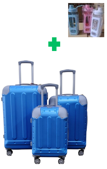 [🤑🥑** TRAVEL IN STYLE 🤩🤩✨ !!! ]  ✅️ 3 IN 1 SIZE 29 BRAND NEW STYLISH  JAZZ POWER ABS 005 DESIGN SUITCASE  .THAT COMES WITH A FREE 1PC  WATER BOTTLE ( RANDOM COLOR) AT AFFORDABLE PRICE