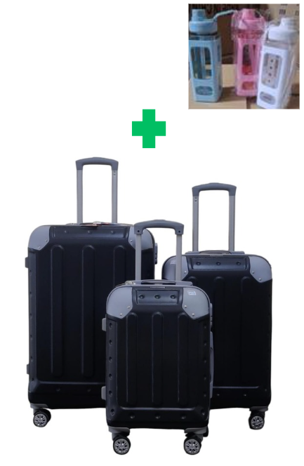 [🤑🥑** TRAVEL IN STYLE 🤩🤩✨ !!! ]  ✅️ 3 IN 1 SIZE 29 BRAND NEW STYLISH  JAZZ POWER ABS 005 DESIGN SUITCASE  .THAT COMES WITH A FREE 1PC  WATER BOTTLE ( RANDOM COLOR) AT AFFORDABLE PRICE