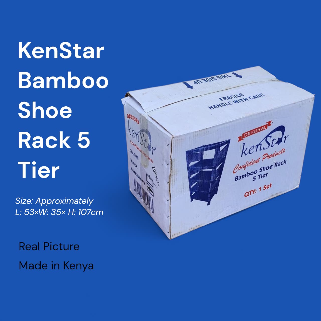 [📢PRICE DROP ALERT! SAVE BIG ON YOUR FAVES 🤑!!!]  1Pc Brand New Very Quality Ken Star Shoe Rack 5 Tier - 📏 Size: L: 53cm x W: 35cm x H: 107cm.- 👠 Store multiple pairs of shoes neatly.