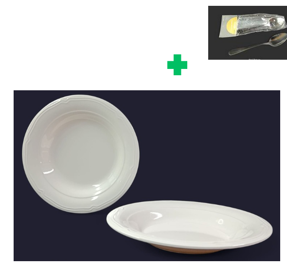 [🔥SPECIAL LIMITED OFFER🔥 🥑🌽ONLY AT KILIMALL !!! ] 12Pcs Brand New High Quality Durable & Stylish MELAMINE UNI PLAIN SOUP PLATE 10"...That Comes with a Free Set of Spoons