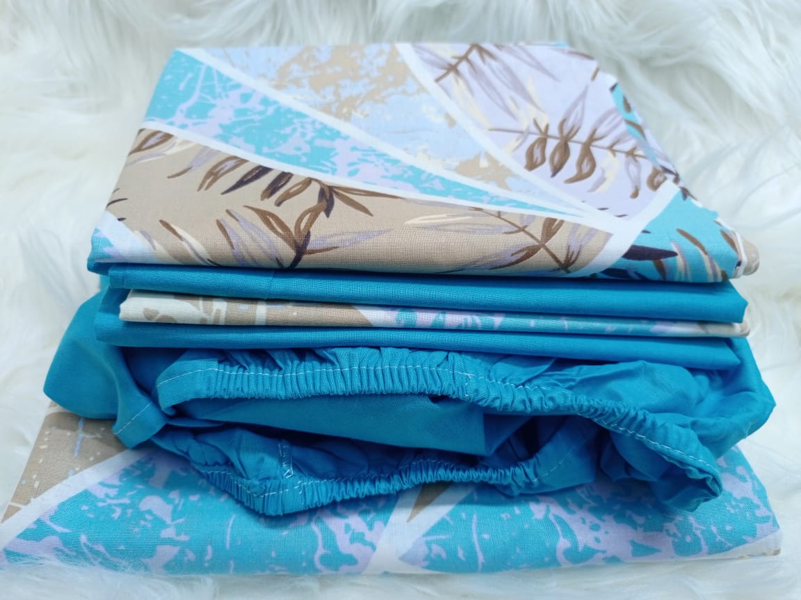 🤑🥑**HOT DEALS 🔥 !!]  6Pcs Size 6X7 Classy Brand New High Quality Stylish and Luxurious mix and match bedsheets ▪️1 pc pattern bedsheet ▪️1 pc plain fitted bedsheet✨4 pcs pillow cases