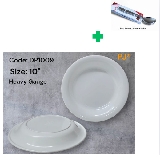 🤑🥑GRAB IT AT LOW PRICE+ ADDED OFFERS **🥑🌽 ]  6Pcs Brand New Very Quality Durable & Stylish *Diya Melamine Soup Plate – Plain Size: 10" | 25cm..That Comes With a Free set of Spoons