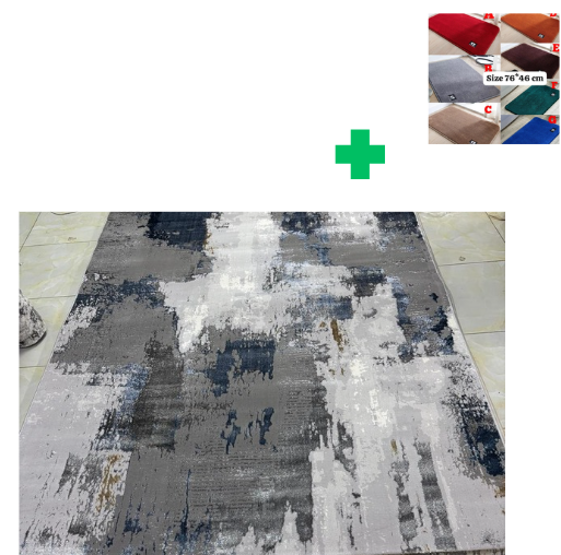 [📢PRICE DROP ALERT! SAVE BIG ON YOUR FAVES 🤑!!!]  1Pc Size [ 5X8fts] Brand new Stylish and Luxurious Turkish Carpets ...That Comes With a Free Doormat ( Random Color)