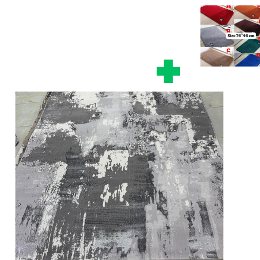 [📢PRICE DROP ALERT! SAVE BIG ON YOUR FAVES 🤑!!!]  1Pc Size [ 5X8fts] Brand new Stylish and Luxurious Turkish Carpets ...That Comes With a Free Doormat ( Random Color)