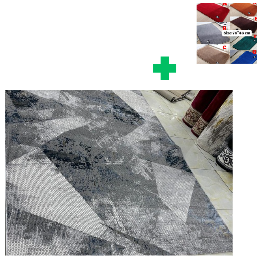 [📢PRICE DROP ALERT! SAVE BIG ON YOUR FAVES 🤑!!!]  1Pc Size [ 5X8fts] Brand new Stylish and Luxurious Turkish Carpets ...That Comes With a Free Doormat ( Random Color)