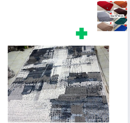 [📢PRICE DROP ALERT! SAVE BIG ON YOUR FAVES 🤑!!!]  1Pc Size [ 6X9fts] Brand new Stylish and Luxurious Turkish Carpets ...That Comes With a Free Doormat ( Random Color)