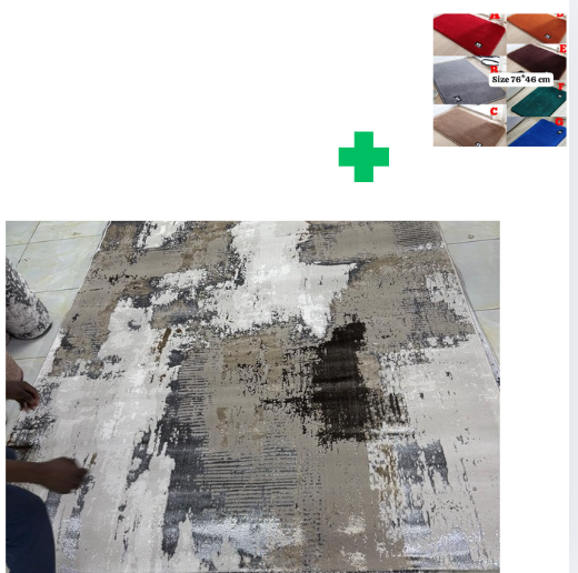 [📢PRICE DROP ALERT! SAVE BIG ON YOUR FAVES 🤑!!!]  1Pc Size [ 6X9fts] Brand new Stylish and Luxurious Turkish Carpets ...That Comes With a Free Doormat ( Random Color)