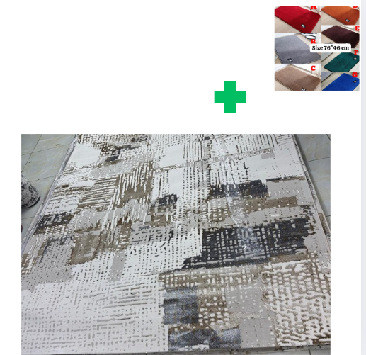 [📢PRICE DROP ALERT! SAVE BIG ON YOUR FAVES 🤑!!!]  1Pc Size [ 7X10fts] Brand new Stylish and Luxurious Turkish Carpets ...That Comes With a Free Doormat ( Random Color)