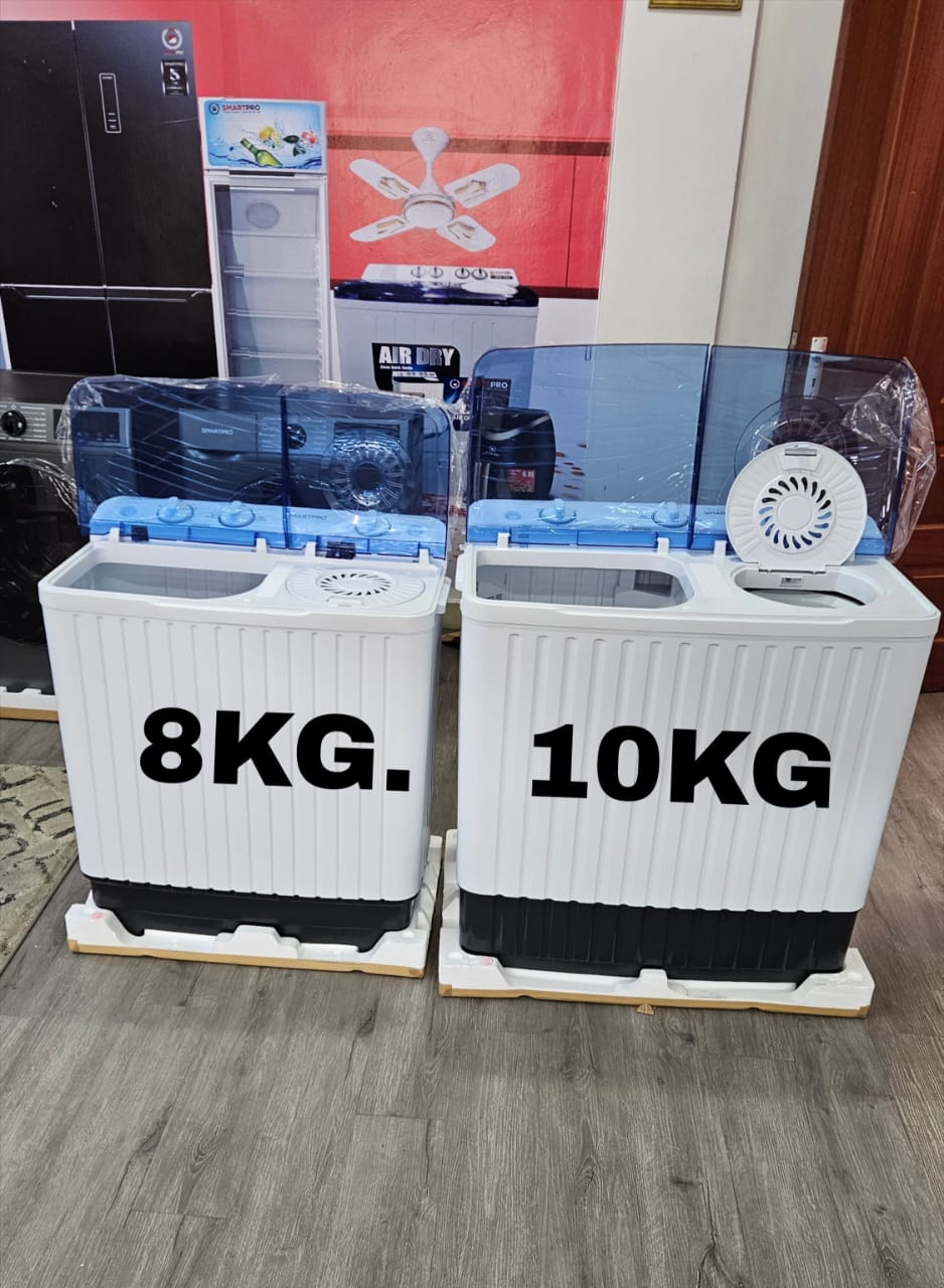 💥💥 SUPER DEAL 💥💥 - 1pc Smart Pro Twin Tub Washing Machine 8kg, Powerful Spin & Wash, Energy Efficient, Compact Design, Easy Controls, Durable Build 🚀🚀