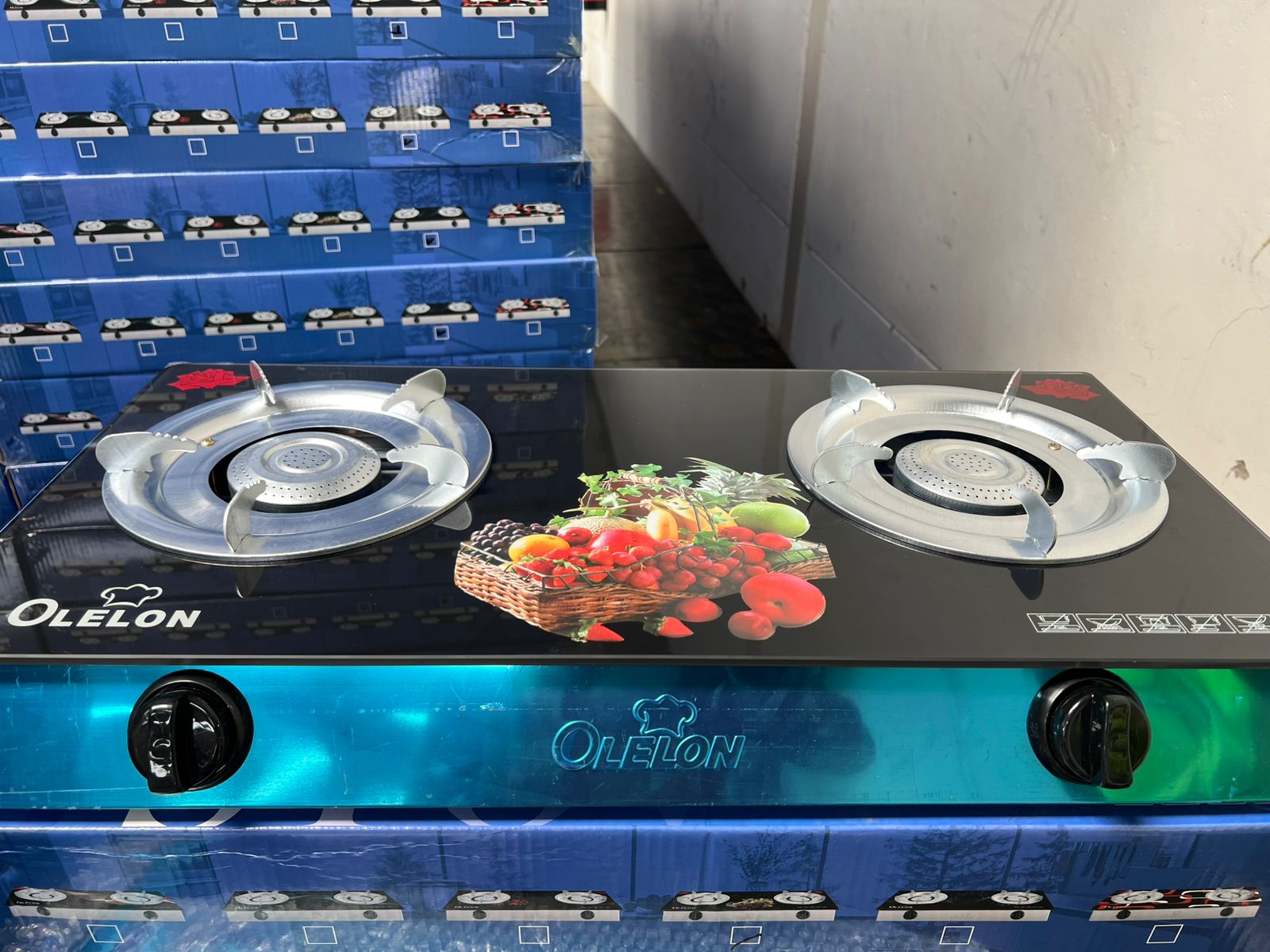 💥 UNBEATABLE OFFER 💥 – Olelon 2 Burner Glass Top Gas Cooker Stainless Steel Double Burner Tabletop Stove Durabley