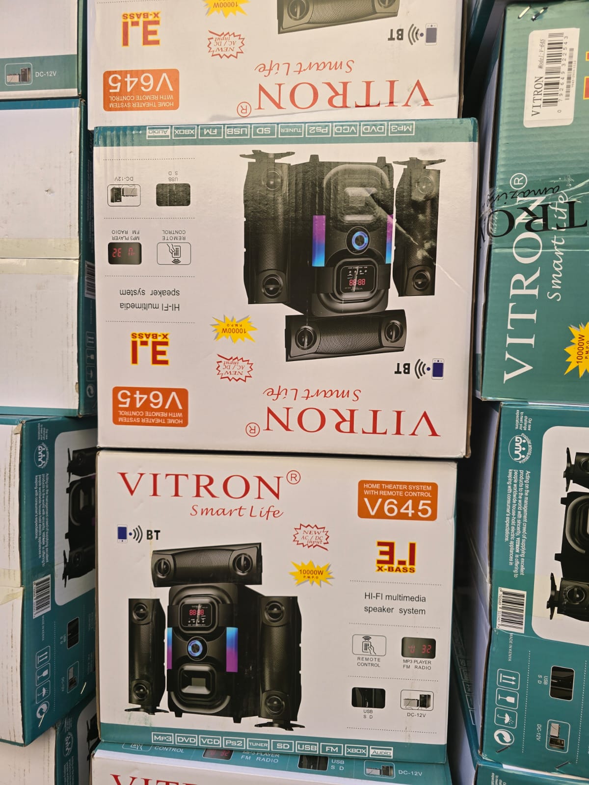 🔥 HOT SELL OFFER 🔥 – Vitron V-635 3.1CH 10000W HI-FI Subwoofer with FM/BT/SD/USB, Energy-Saving, High Quality