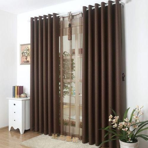 🟡 REGULAR OFFER 🟡  - 1 pc Plain Curtains Set 3m with 2pcs 1.5m Panels + 1 Sheer - Stylish, Durable & High-Quality for Home Decor