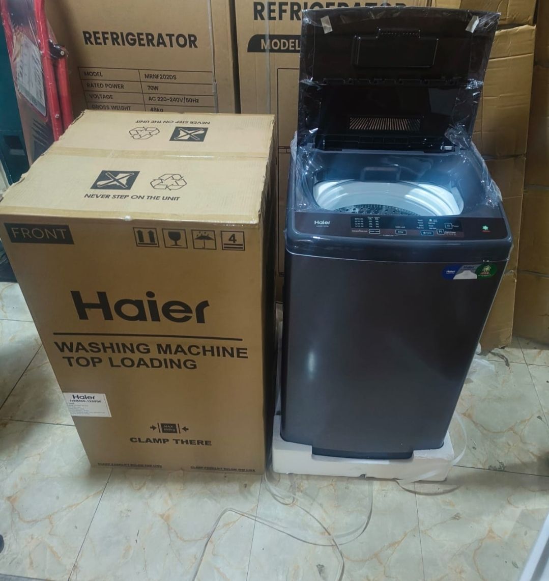 ⚡ INSTANT OFFER ⚡ - Haier 8kg Full Automatic Top Loader Washing Machine – Energy Saving, Durable & High-Quality Home Appliance