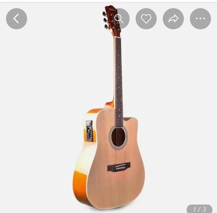 Semi acoustic guitar size 38 with pick-ups, Caple and strap 
Now available