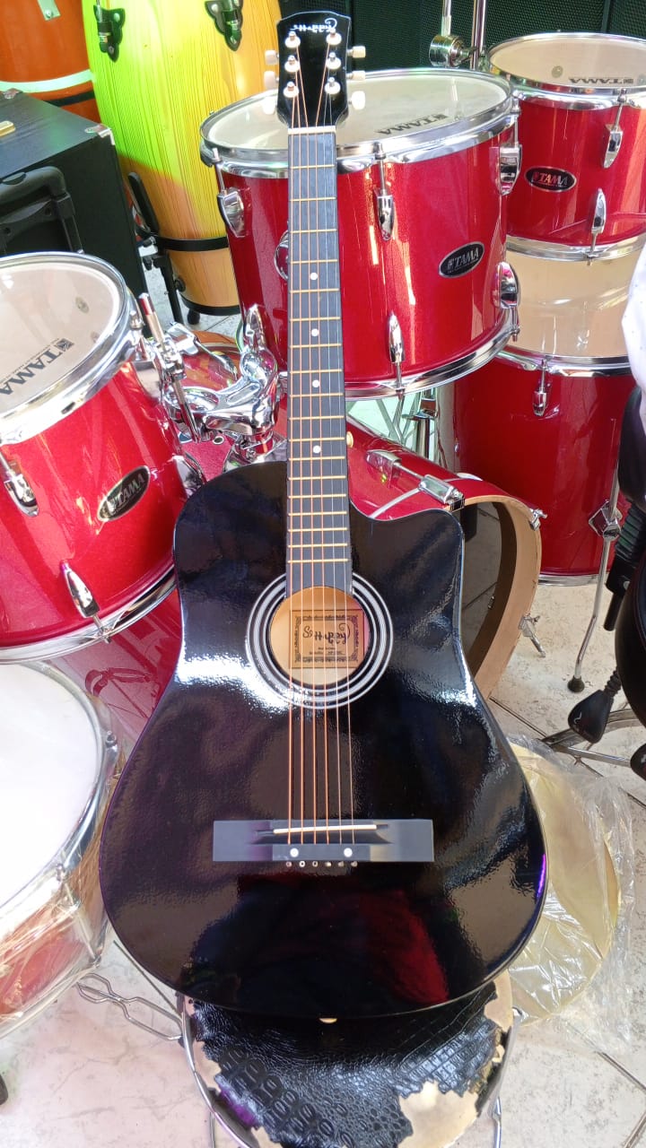 Semi acoustic guitar size 38 with pick-ups, Caple and strap 
Now available