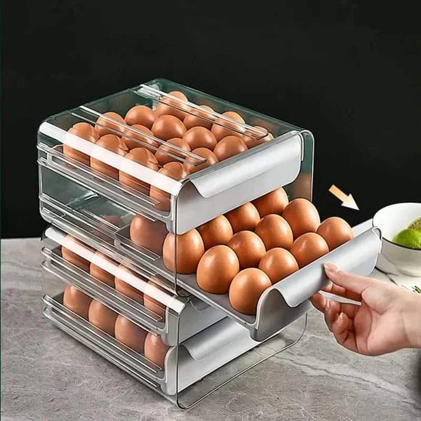 Acrylic egg holder. Holds 32 pieces of eggs