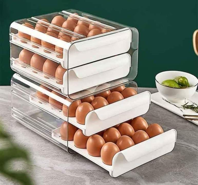 Acrylic egg holder. Holds 32 pieces of eggs