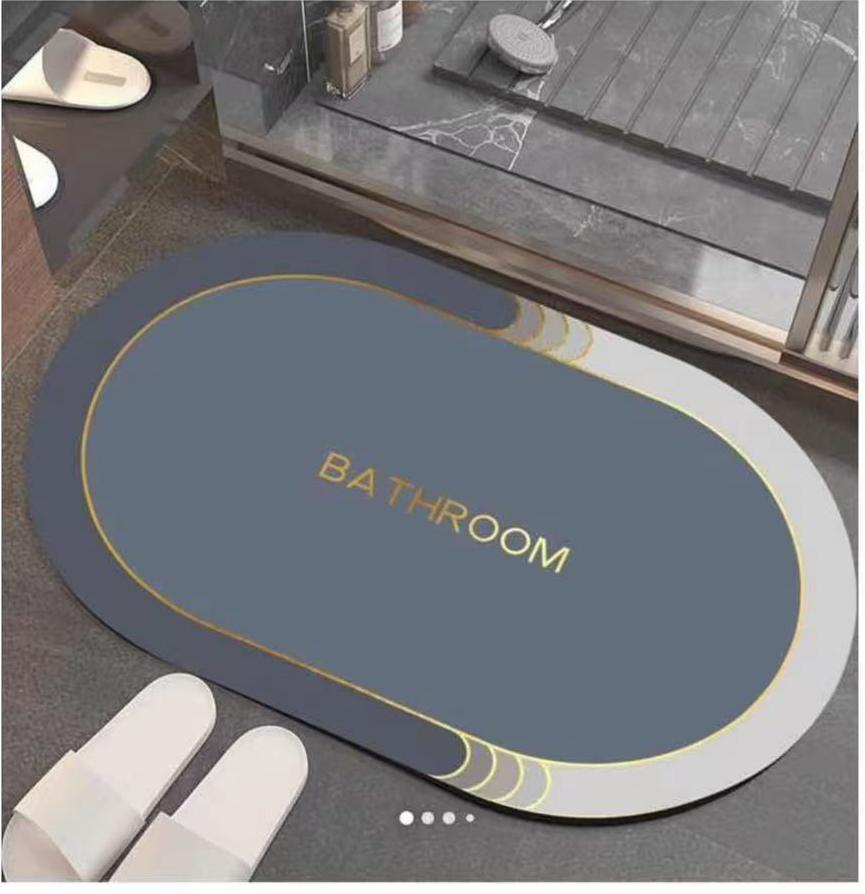 Big size Oval 48*78cm Bathroom/ Door mats with rubber underside