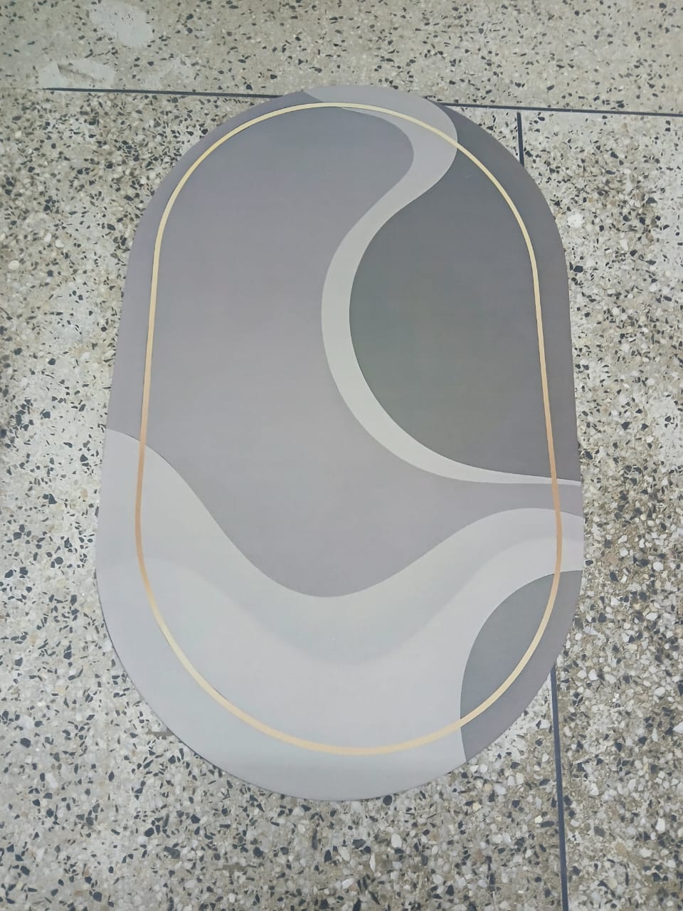 Big size Oval 48*78cm Bathroom/ Door mats with rubber underside