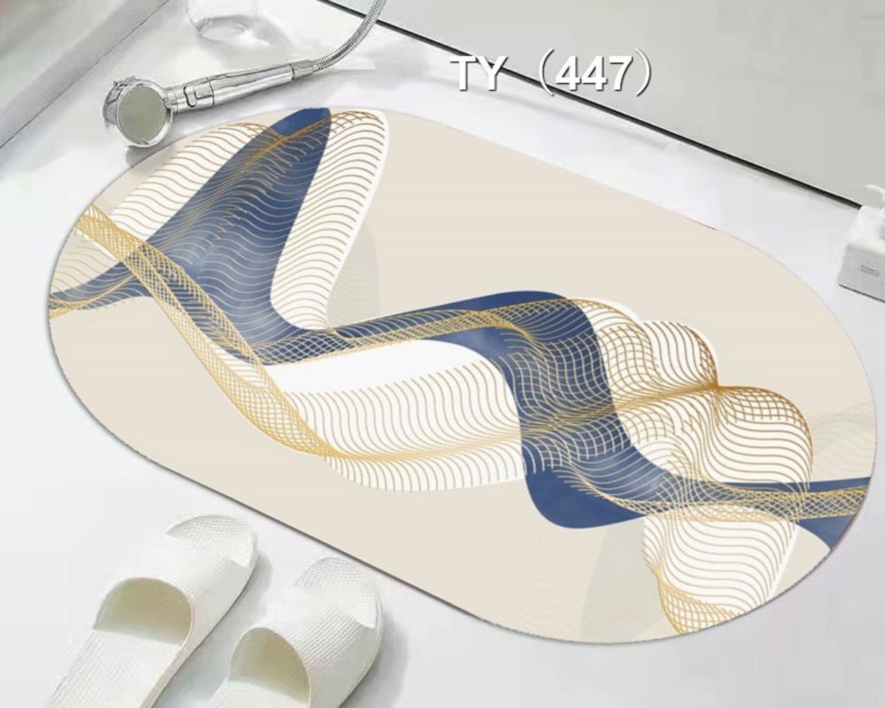 Big size Oval 48*78cm Bathroom/ Door mats with rubber underside