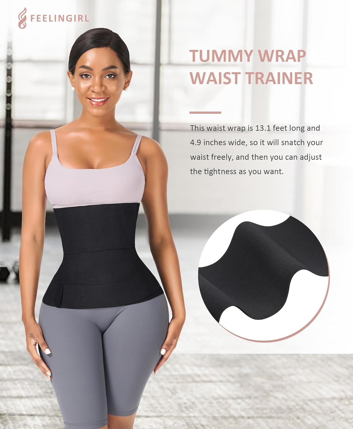 Waist Trainer for Women Bandage Wrap Sauna Belt Long Torso Tummy Wraps Belly Body Shaper Waist Trimmer Belt