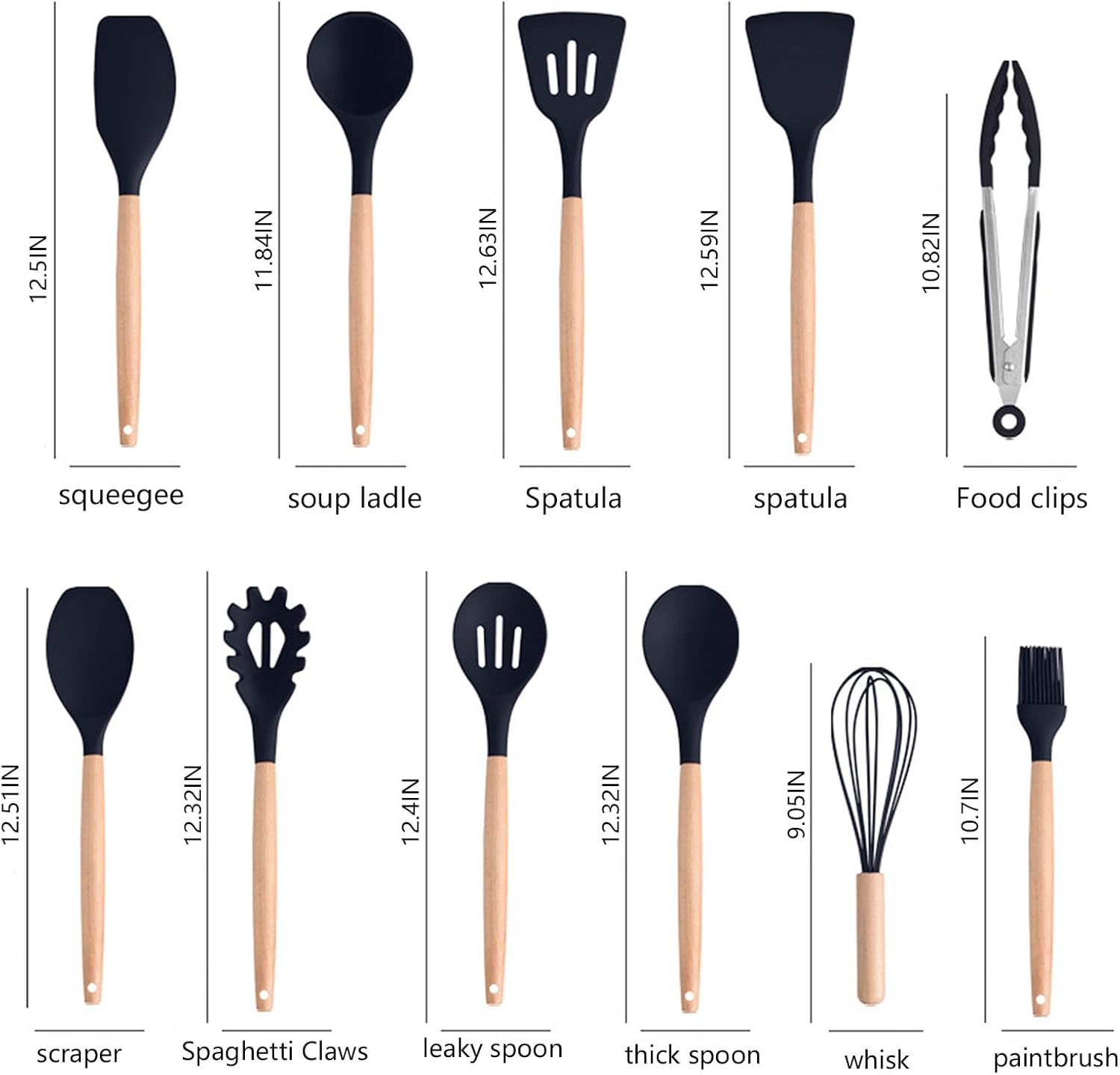 Cooking Utensils Set,19 Kitchen Set Utensils Set with 11 Pieces Spatula Cooking Utensils,Heat Resistant Silicone Utensils 6 Piece Sharp Knife Set 2 Pieces Utensil Cutting Board