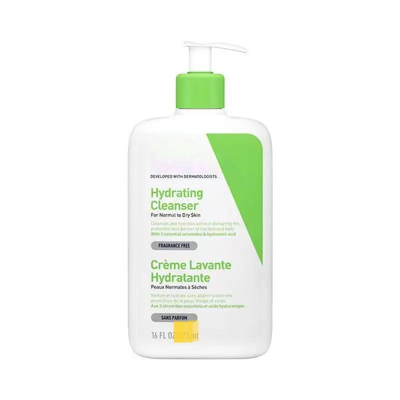 Hydrating Facial Cleanser, Moisturizing Face Wash For Dry Skin, Hyaluronic Acid + Ceramides + Glycerin, Hydrating Cleanser For Normal To Dry Skin, National Eczema Association Certified