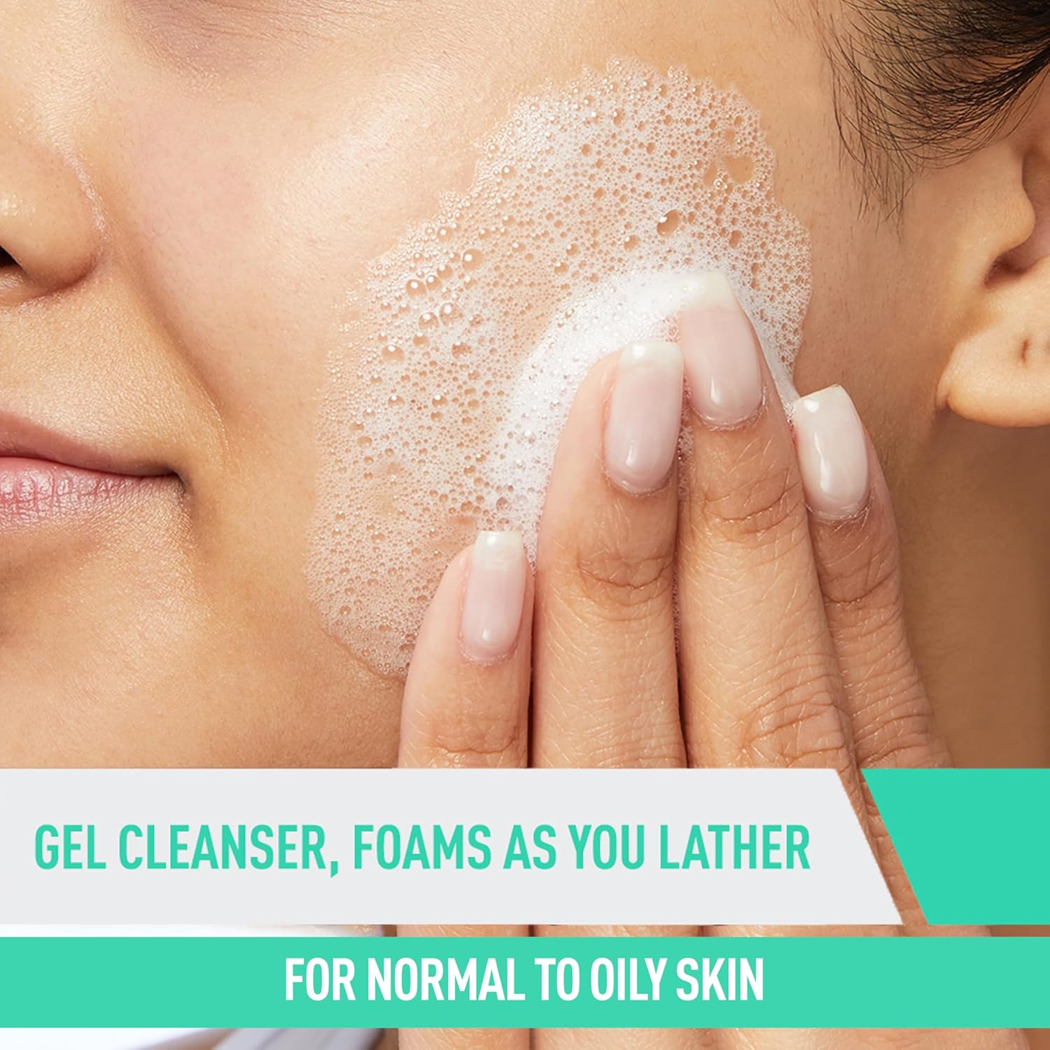 Foaming Facial Cleanser, Daily Face Wash for Oily Skin, Hyaluronic Acid + Ceramides + Niacinamide, Fragrance Free & Paraben Free, Non-Drying Oil Control Face Wash