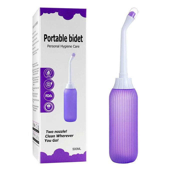 Portable Bidet for Travel - 500 ml Handheld Tushy Spray - Travel Essentials - Peri Bottle for Postpartum Care, Camping - Women and Men - Reusable - Turquoise
