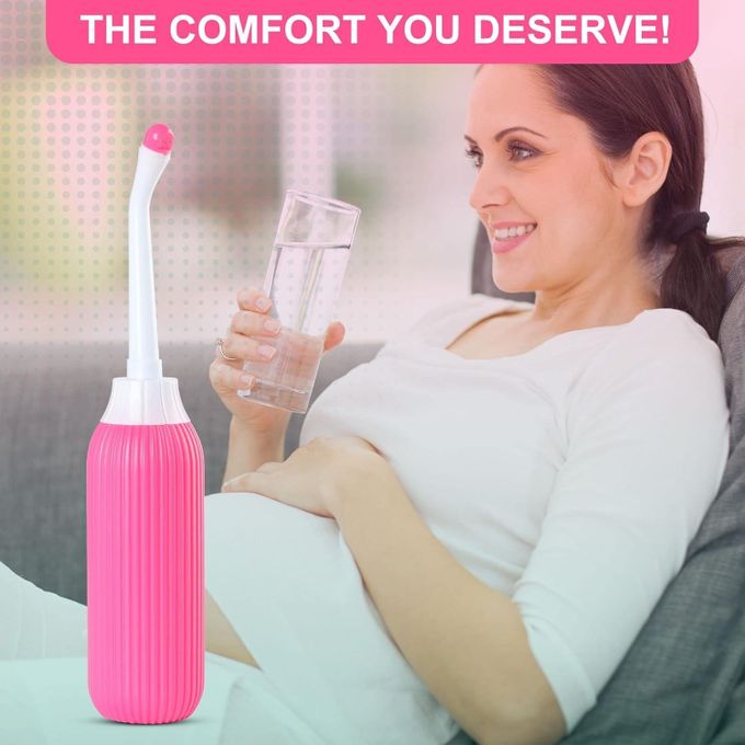 Portable Bidet for Travel - 500 ml Handheld Tushy Spray - Travel Essentials - Peri Bottle for Postpartum Care, Camping - Women and Men - Reusable - Turquoise