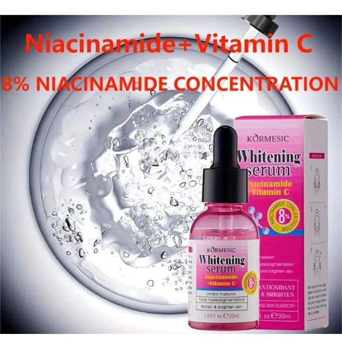 KORMESIC whitening serum niacinamide with vitamin C Ethyl Ascorbic Acid: Brightening, Moisturizing Face Serum for Dark Spots | Hyperpigmentation & Anti-Aging Treatment | Korean Synergy Formula