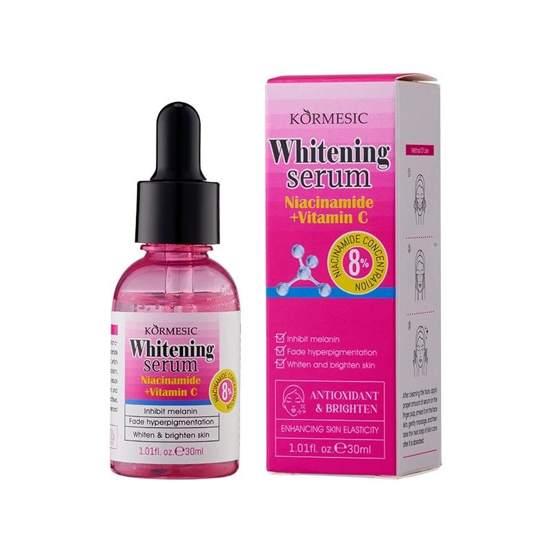 KORMESIC whitening serum niacinamide with vitamin C Ethyl Ascorbic Acid: Brightening, Moisturizing Face Serum for Dark Spots | Hyperpigmentation & Anti-Aging Treatment | Korean Synergy Formula