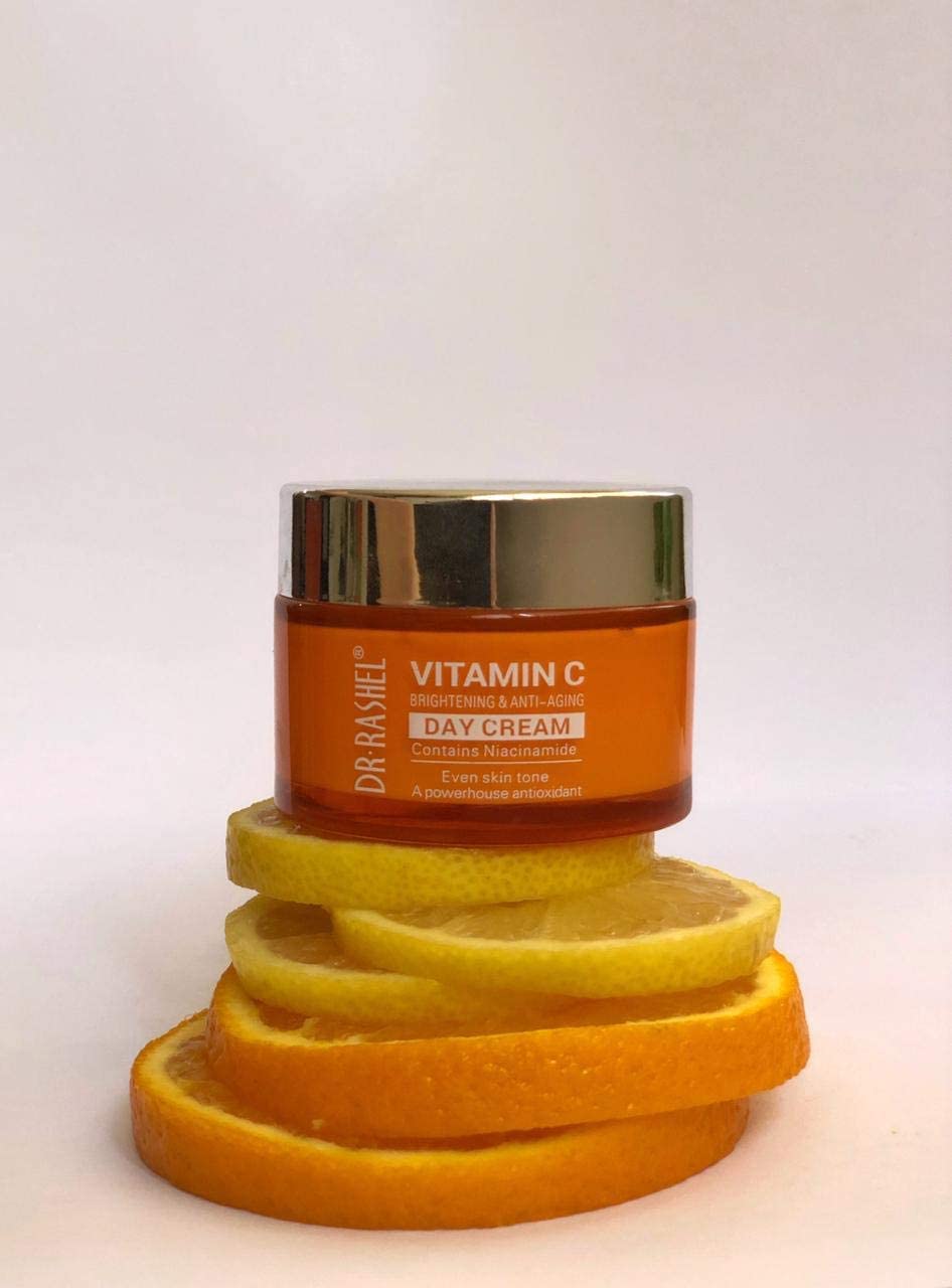 Dr Rashel Vitamin C Day Cream With Niacinamide and Collagen Anti-Aging, Brightening, Moisturizing, Firming, Radiant Skin