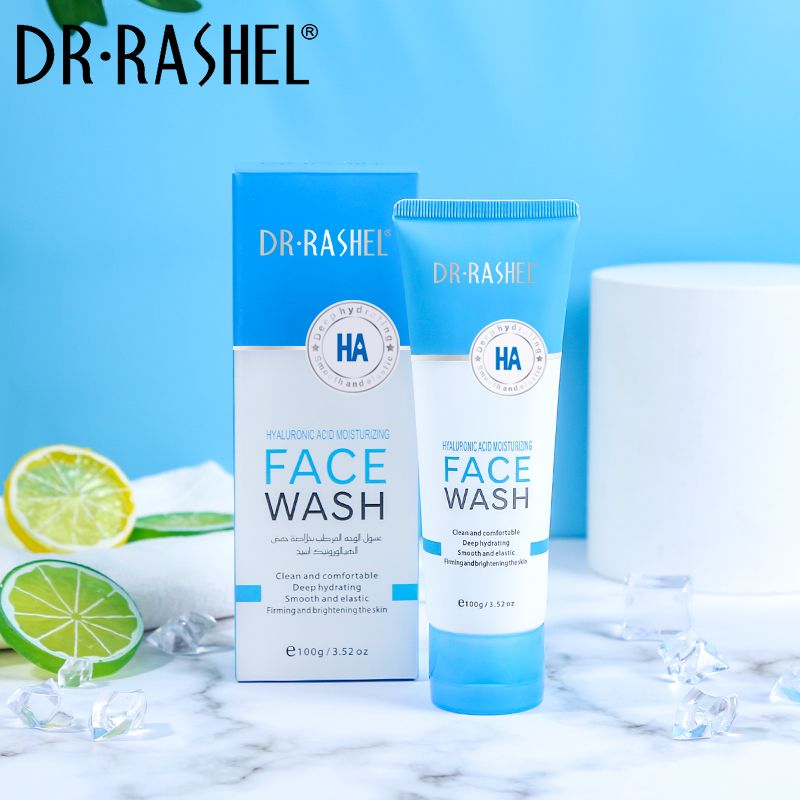 Dr Rashel Hyaluronic Acid Moisturizing Face Wash can wash away dirt, oil, and makeup residue, unclog the skin pores, and make the skin completely clean. 100g